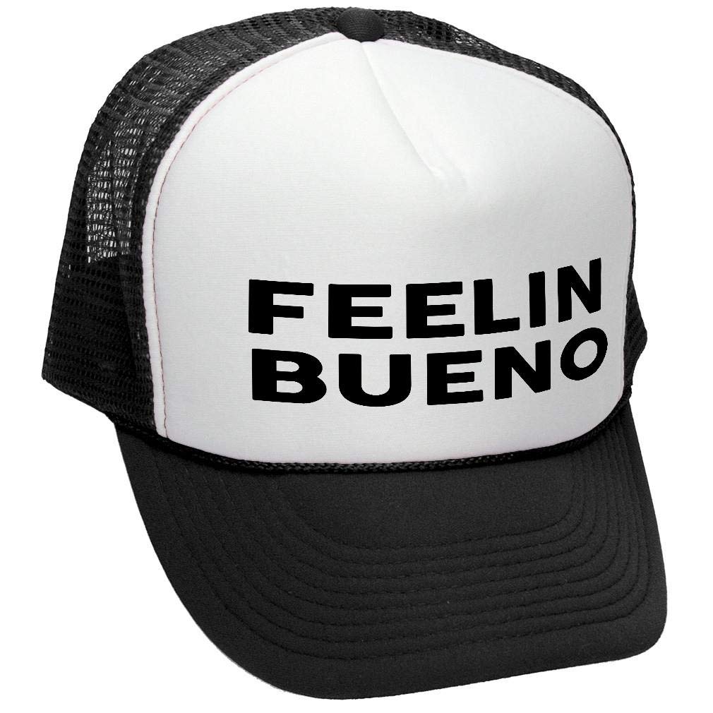 Vintage Retro Style Trucker Hat - The Goozler Feelin Bueno Adjustable Snapback Cap for Men & Women | Perfect for Outdoor Activities, Road Trips, and Casual Wear