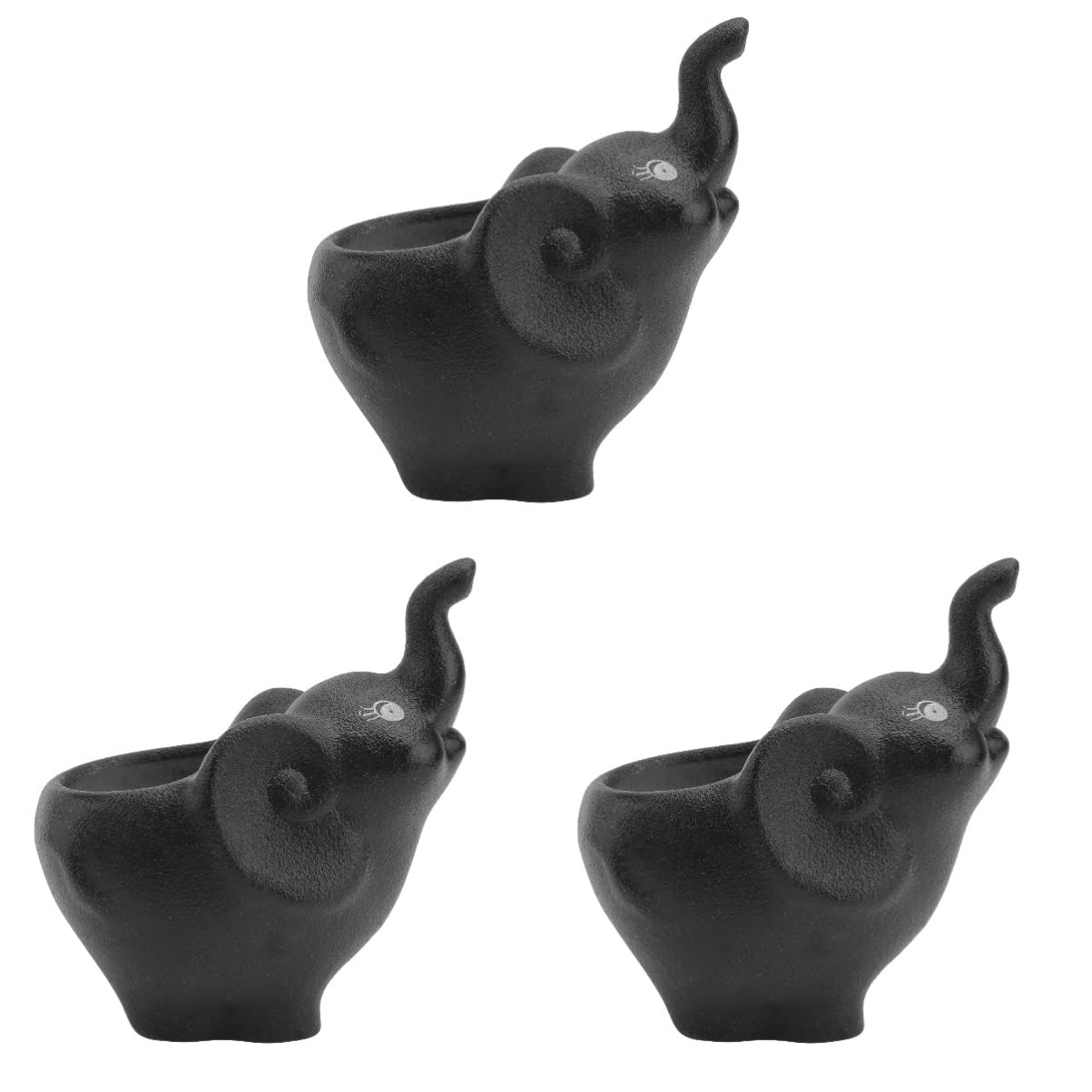 ABOOFAN 3-Piece Ceramic Elephant Plant Stand Set - Bonsai Flower Pot, Succulent Vase & Garden Decor | Perfect for Indoor Plants, Christmas Decorations & Elephant-Themed Home Décor
