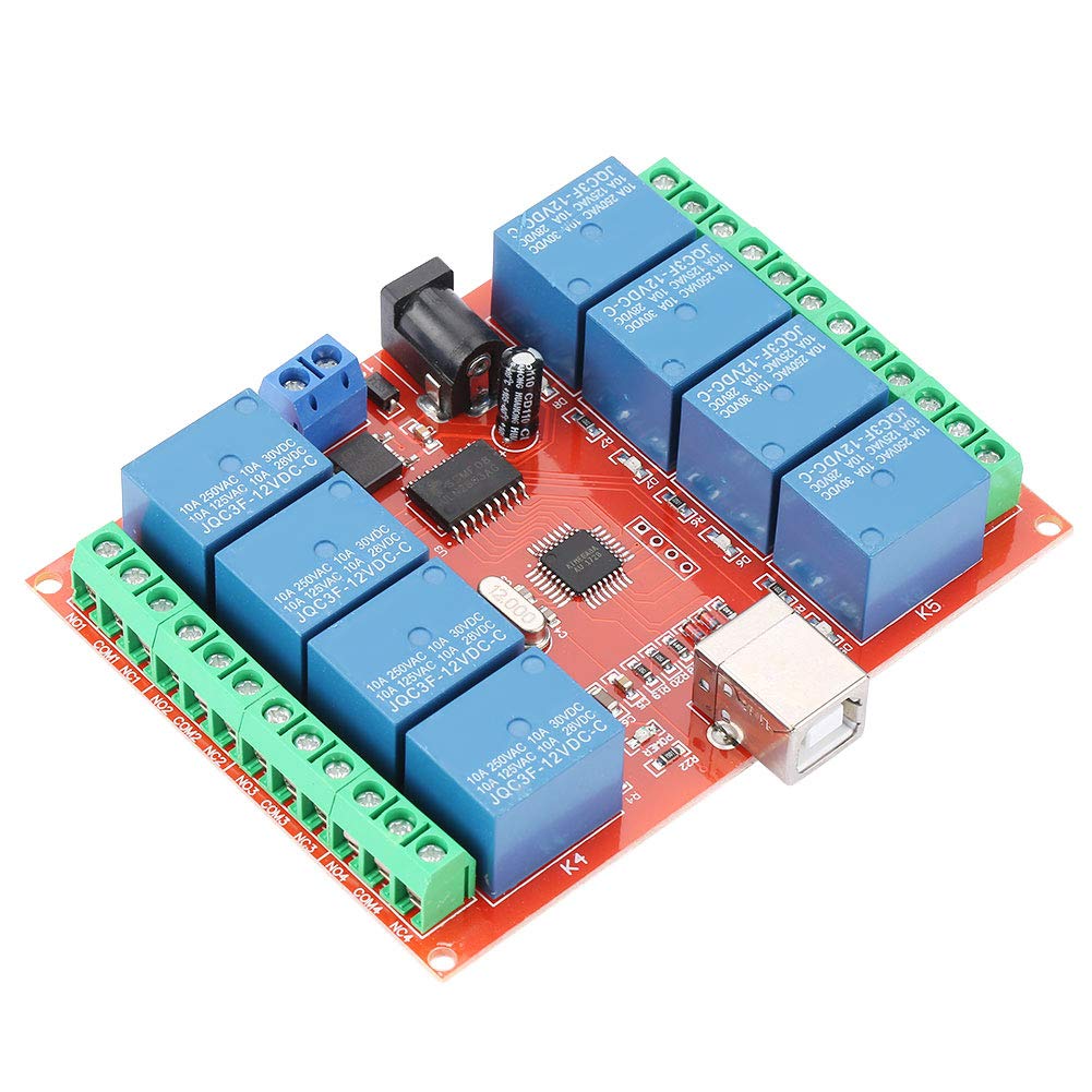 8-Channel 12V USB Relay Module for PC Control - Home Automation
