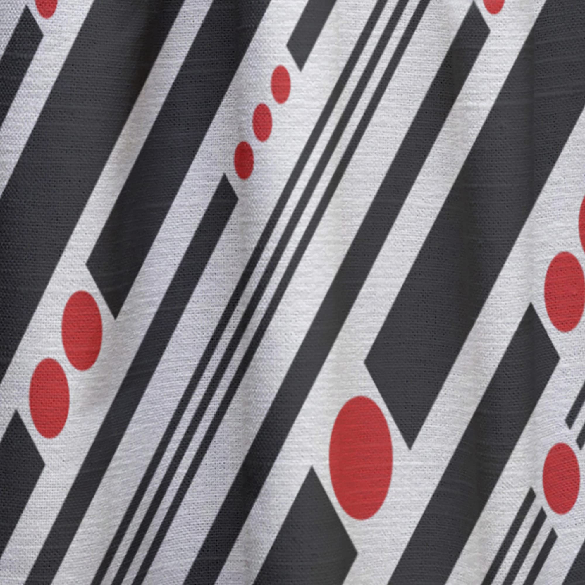 Retro Geometric Abstract Minimalist Curtains - Thermal Insulated Single Panel (52x63 inches) for Bedroom & Living Room - Modern Window Drapes for Home Decor & Light Control