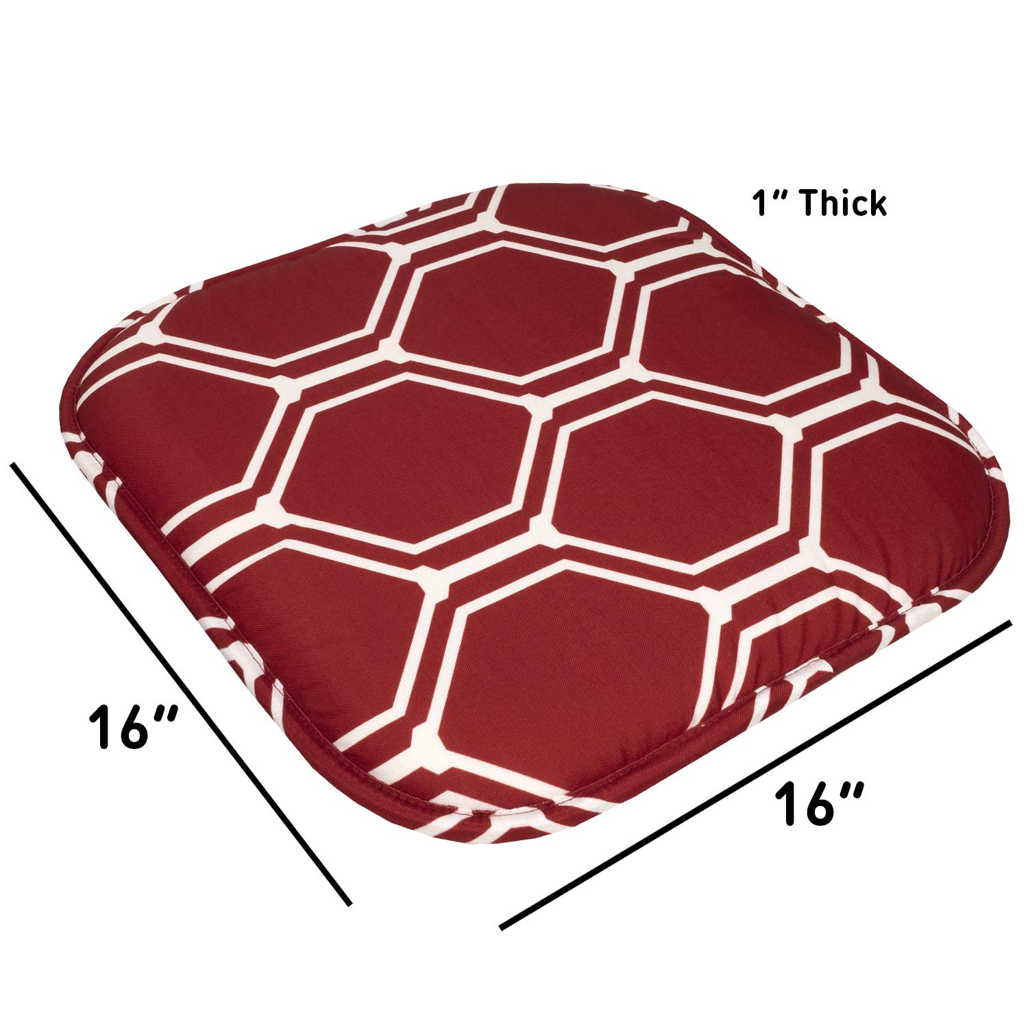 Premium Memory Foam Seat Cushion with Honeycomb Design - Non-Slip Rubber Back - 16