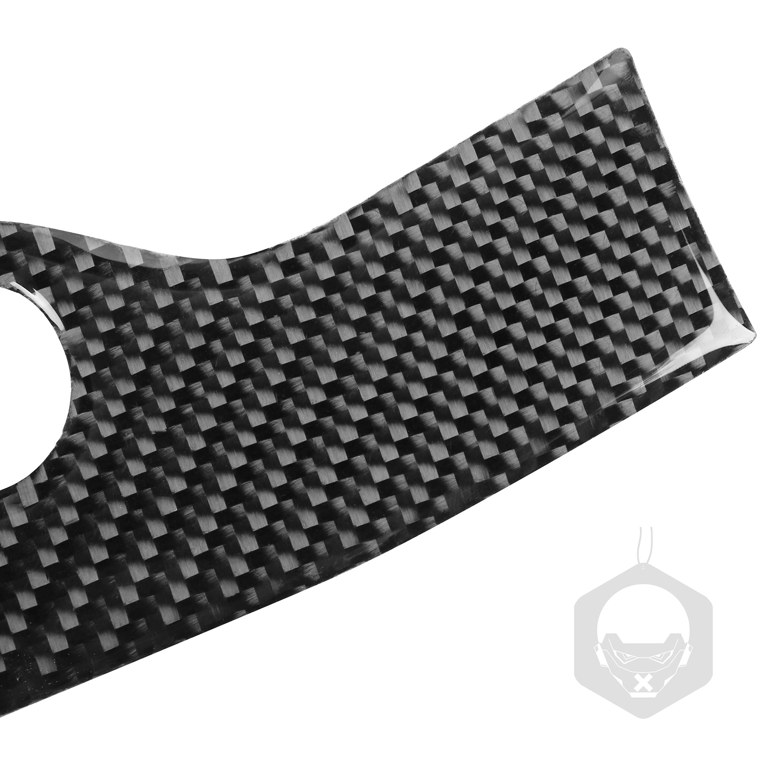 Premium Real Carbon Fiber Headlight Switch Knob & Trim for Dodge Challenger/Charger SRT (2011-2021) - Black Dashboard Center Console Upgrade - Perfect for Car Enthusiasts & Custom Modifications