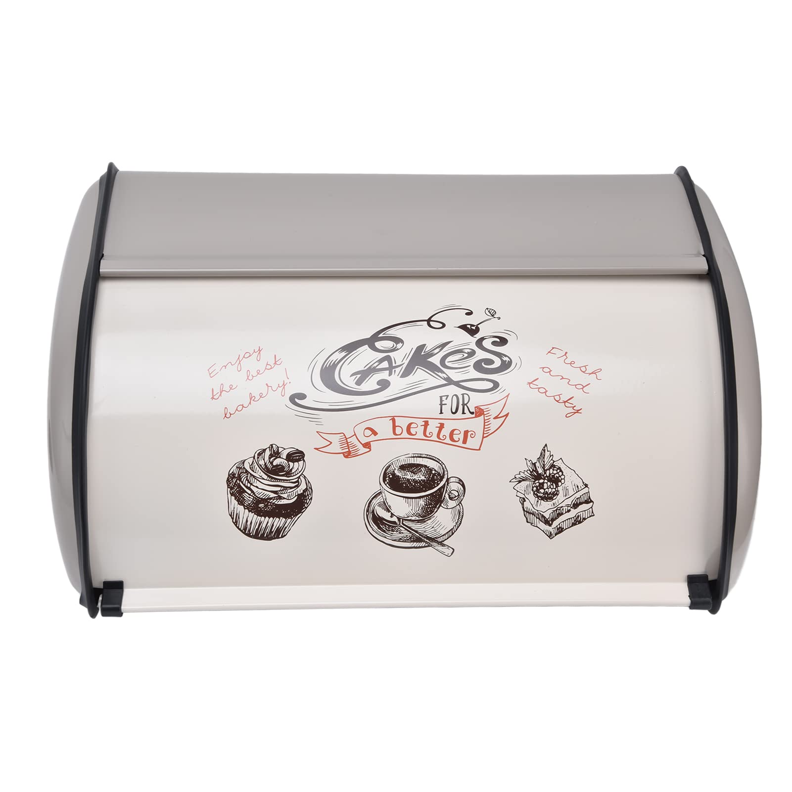 Stainless Steel Bread Storage Bin with Roll-Up Lid - Large Capacity Holds 2+ Loaves - Fingerprint Proof Matte Finish - Kitchen Counter Bread Box for Fresh Baked Goods, Sandwiches & Pastries
