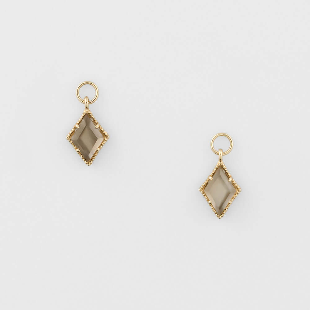 Celestial Brown Quartz Rhombus Drop Earrings for Women - Elegant Boho Jewelry Gift | Perfect for Parties, Weddings & Date Nights