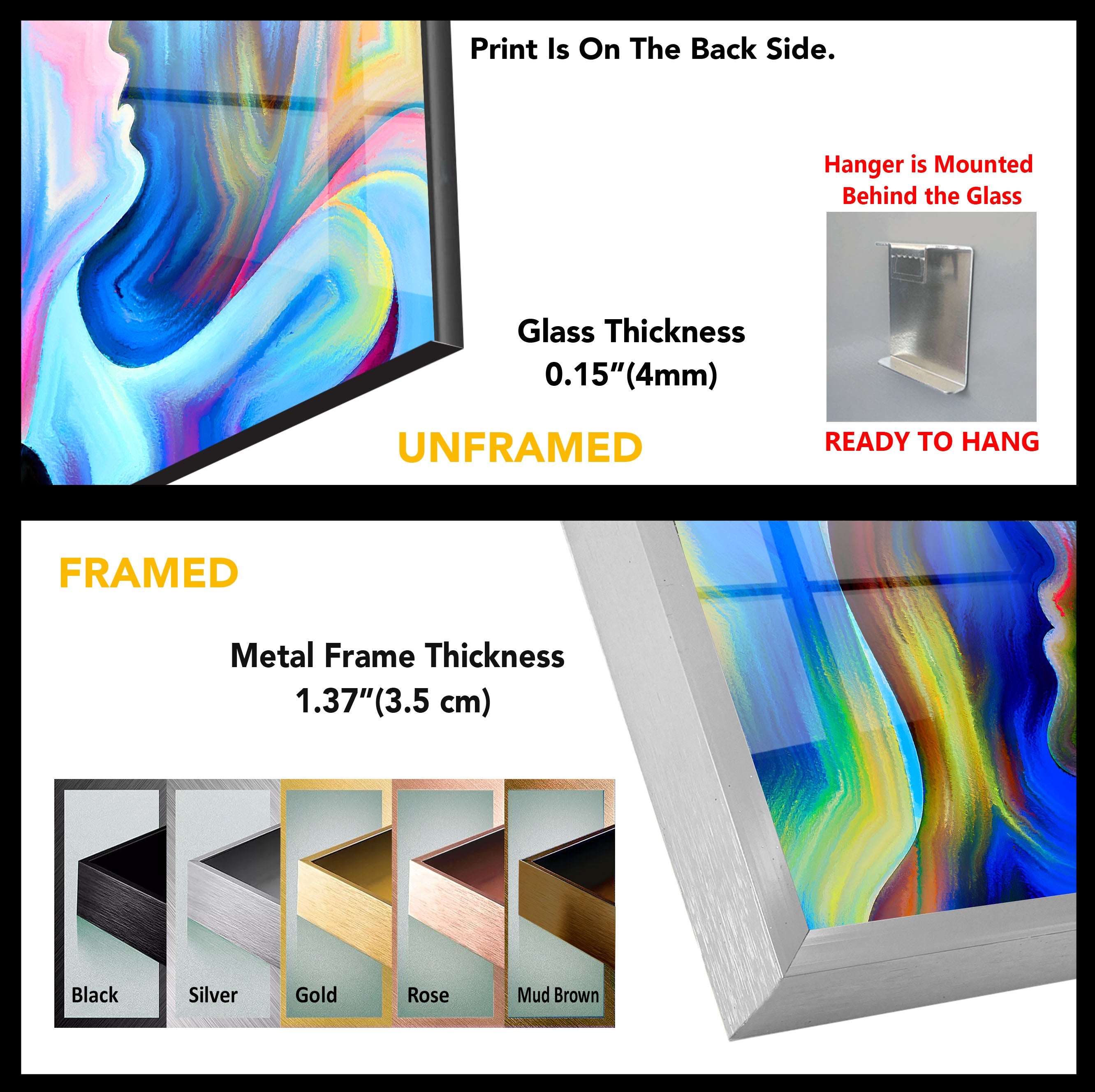 Abstract Woman Glass Wall Art - Modern Handmade Glass Painting for Home & Office Decor - Perfect for Living Room, Bedroom, or Office Wall Decor