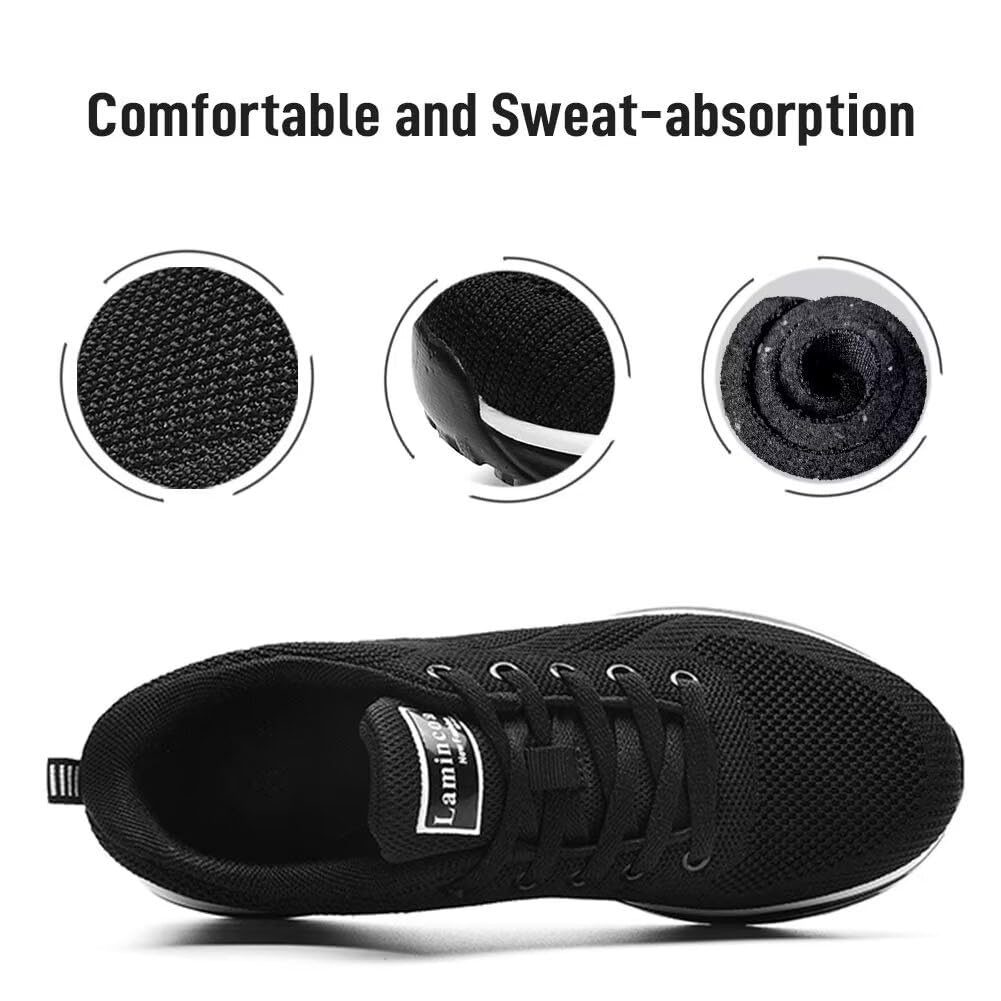 Lamincoa Women's Lightweight Walking Running Shoes - Non-Slip Breathable Mesh Sneakers with Air Cushion for Gym, Workout, Tennis & Sports | Perfect for Jogging, Training & Casual Wear