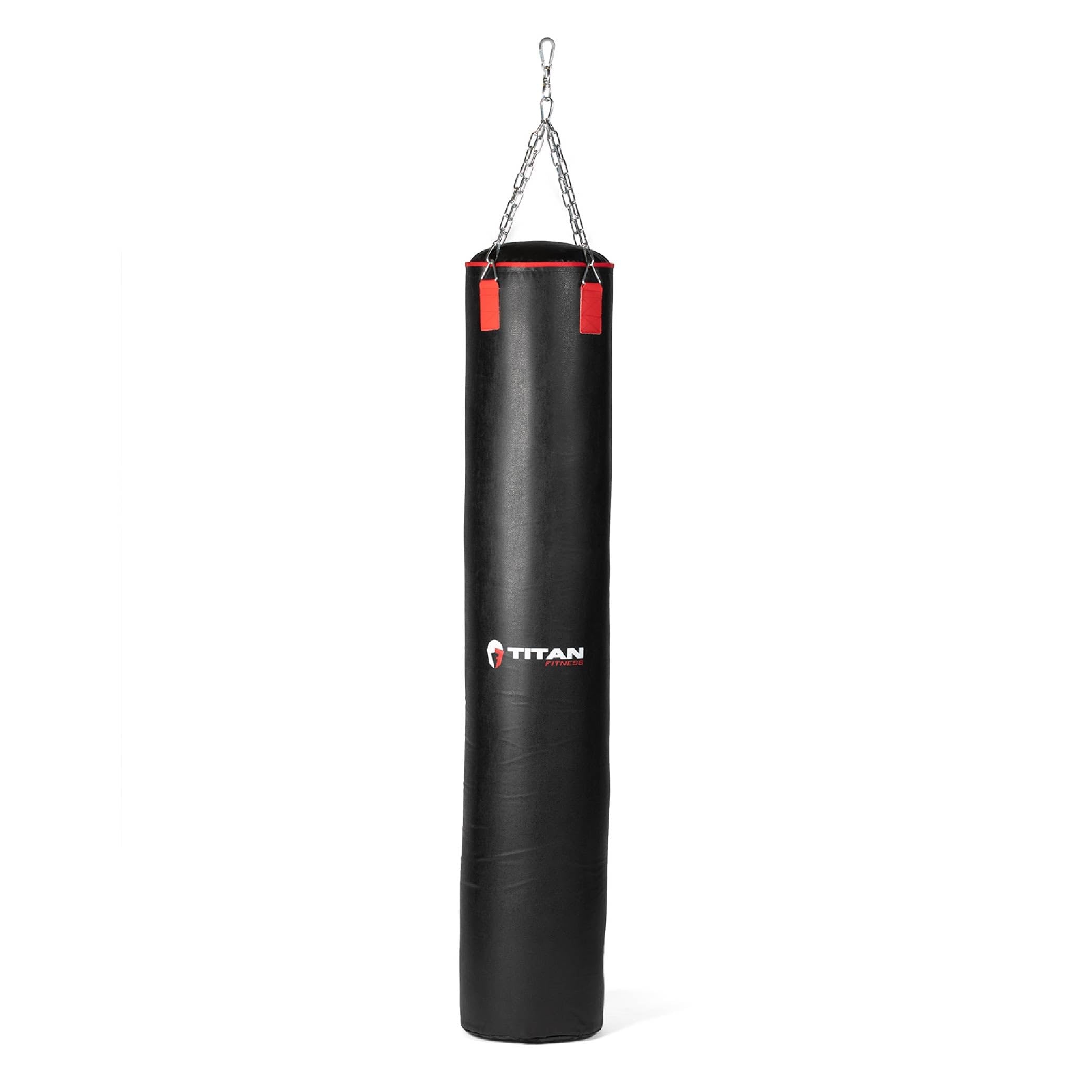 Titan Fitness Muay Thai Heavy Punching Bag - 8-Strike Training Bag for Boxing, MMA & Kickboxing - Perfect for Home Gym, Martial Arts & Cardio Workouts