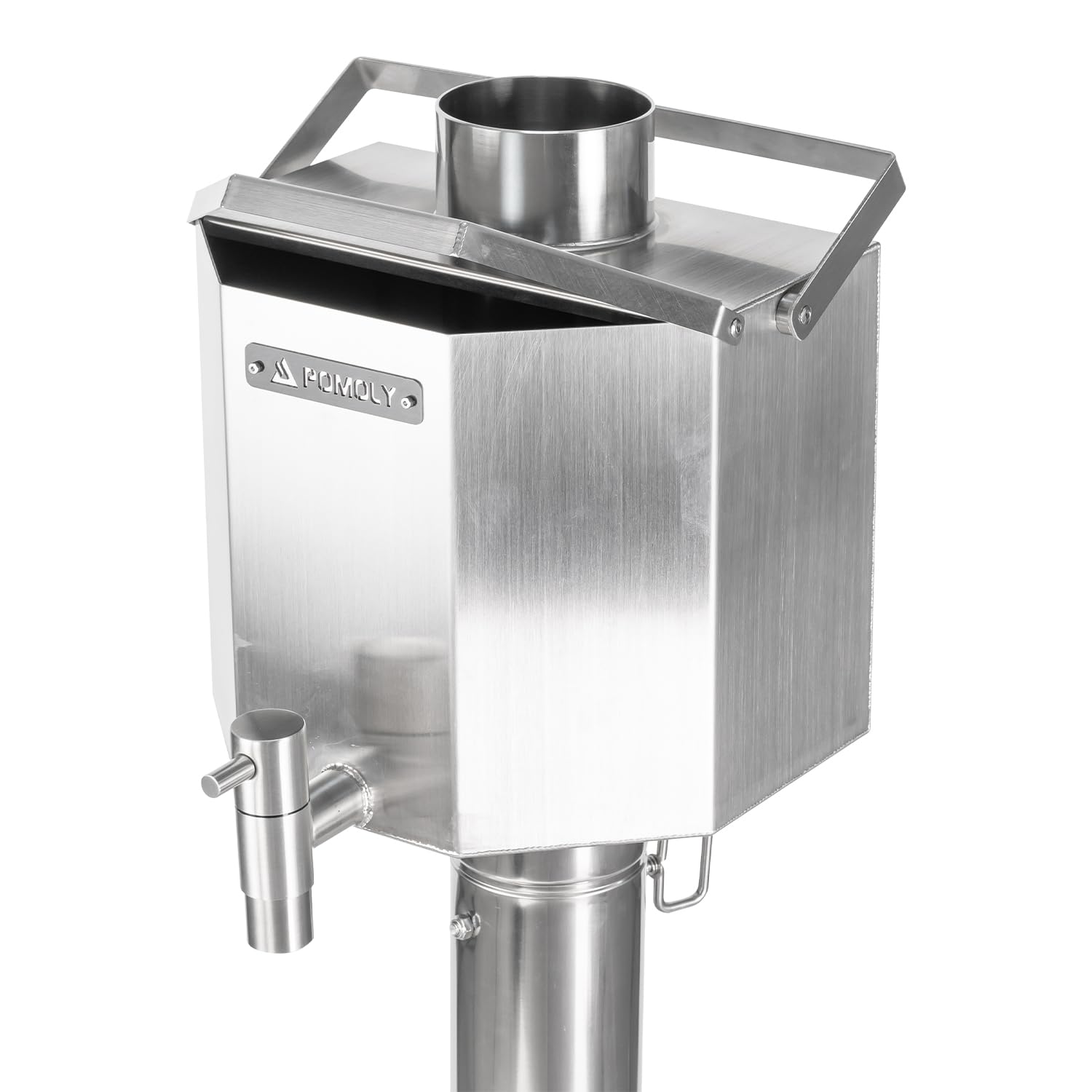 Portable Stainless Steel Water Tank for Camping Tent Stove - 6cm/2.36in Chimney Pipe Diameter - Perfect for Outdoor Cooking, Heating & Hot Water Supply in Wilderness Adventures