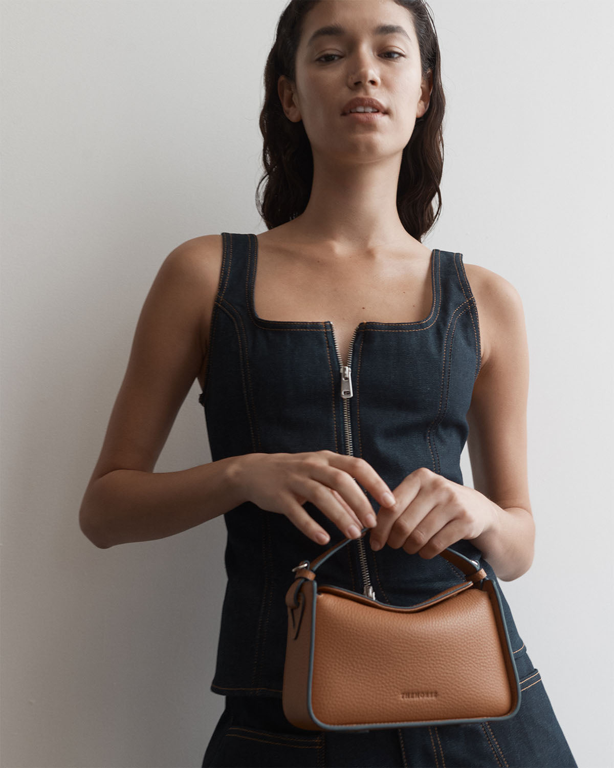 Mini Clementine Bag in Tan Pebbled Leather - Stylish Crossbody Purse for Women, Perfect for Everyday Use, Work, and Travel