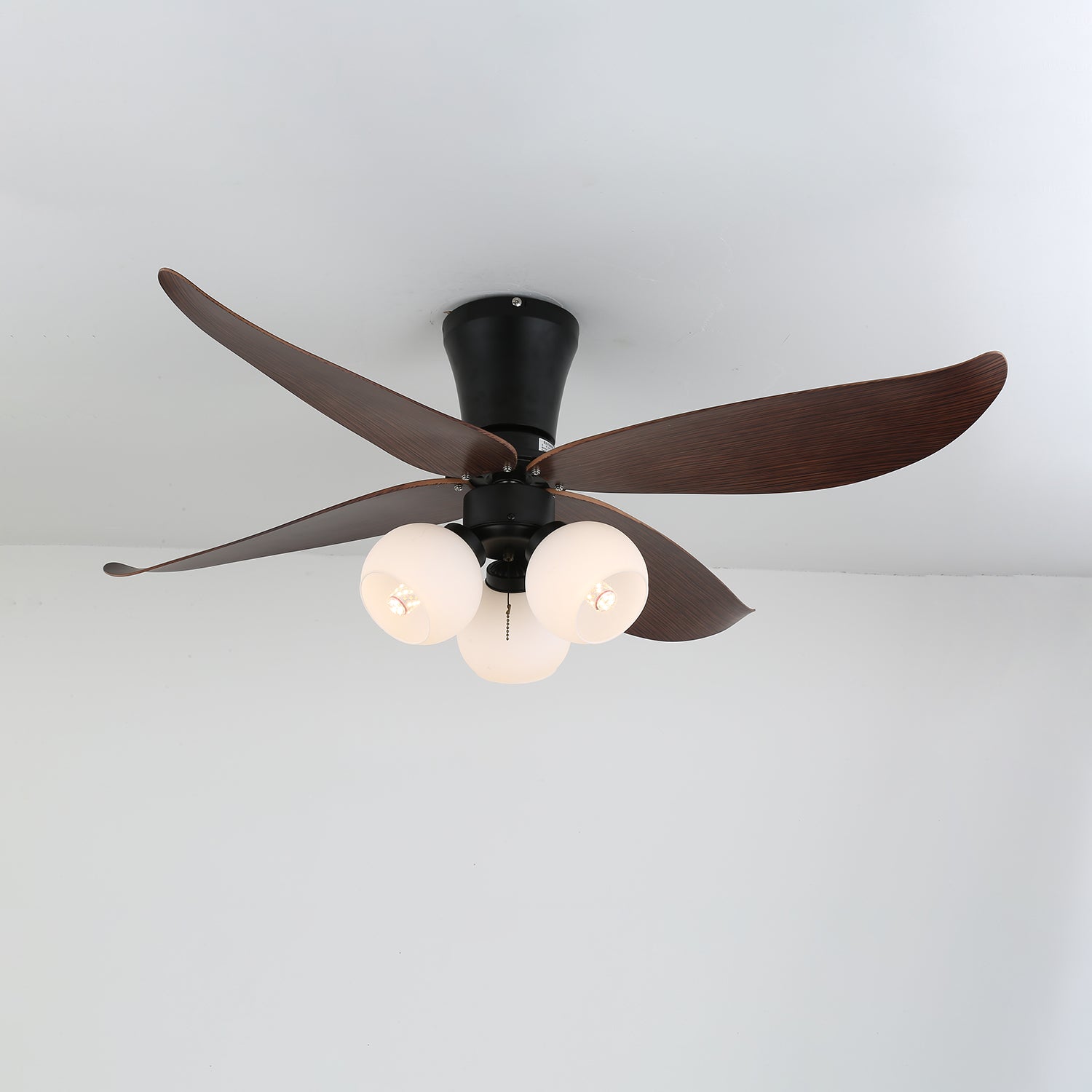 Arbora Bloom Ceiling Fan with Light Kit - Modern Flush Mount LED Light & Quiet Reversible Motor - Perfect for Bedroom, Living Room & Home Office