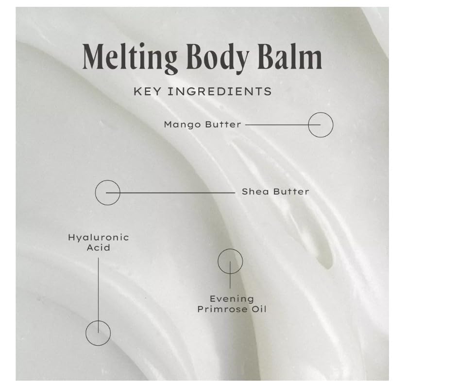 Being Frenshe Melting Body Balm - Desert Rose Scented Moisturizing Balm for Dry Skin - 6 Fl Oz - Perfect for Spa Nights & Self-Care Rituals