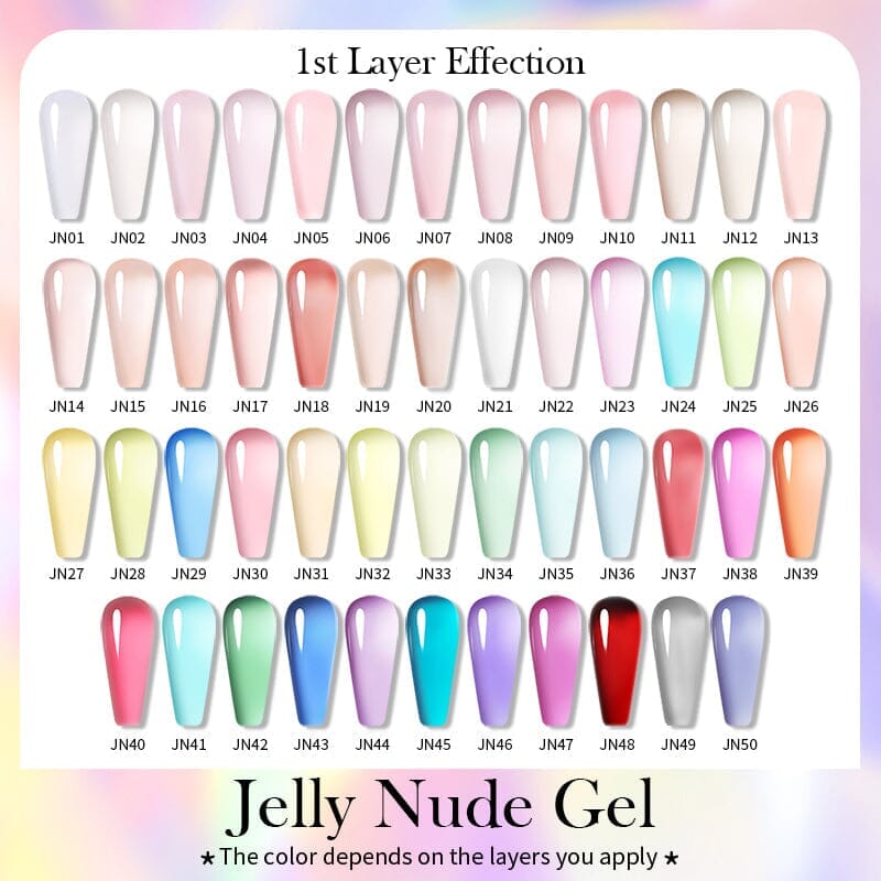 Jelly Nude Gel JN20 - 10ml Nail Polish for Natural Nails | Perfect for Manicures, Pedicures & Salon Use