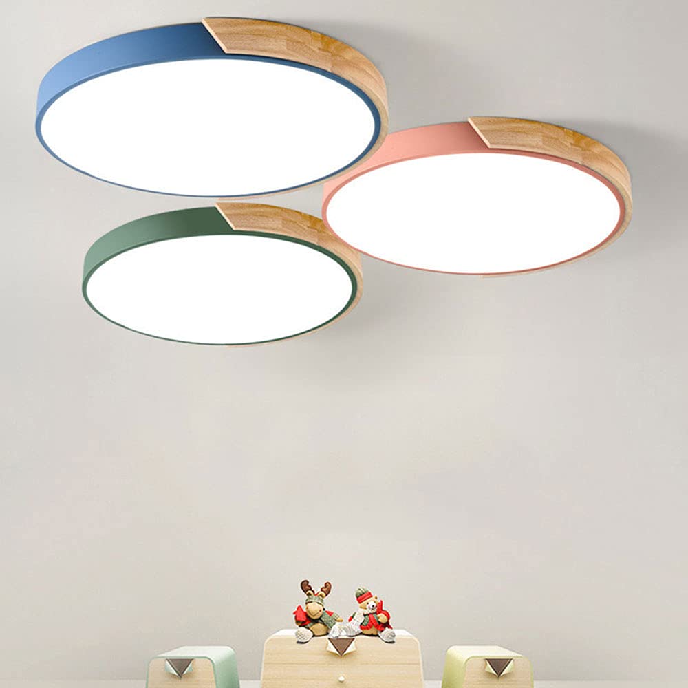 Tri-Color Dimmable LED Panel Ceiling Light - Flush Mount, Easy to Install, Nordic Macaron Style for Kids Room & Bedroom Lighting Fixtures | Energy Saving, Modern Home & Office Lighting Solution