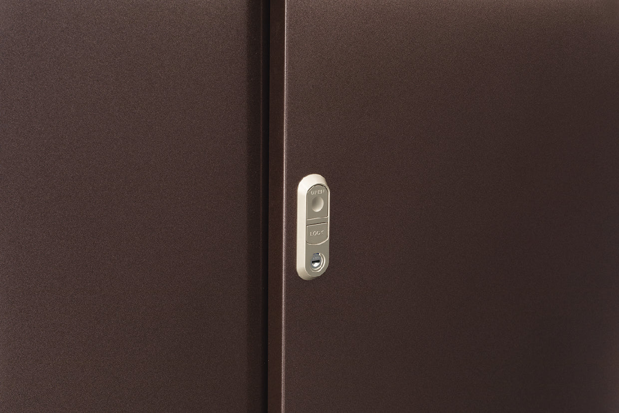 Pre-Order Inaba Outdoor Storage Cabinet KMW 116E - 1.353m³ Capacity (W1120xD635xH1903mm) - Weatherproof Garage & Garden Storage Solution for Tools, Equipment & Outdoor Gear