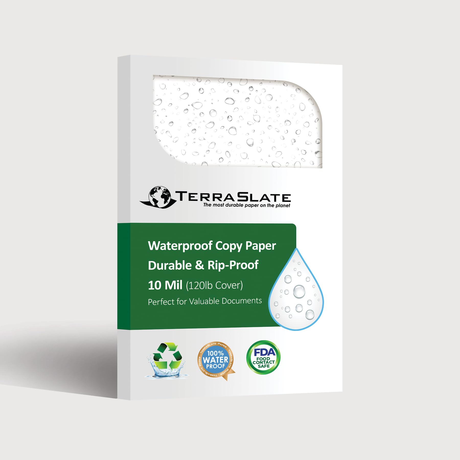 Waterproof Laser Printer Paper - 10 MIL Thick, 8.5