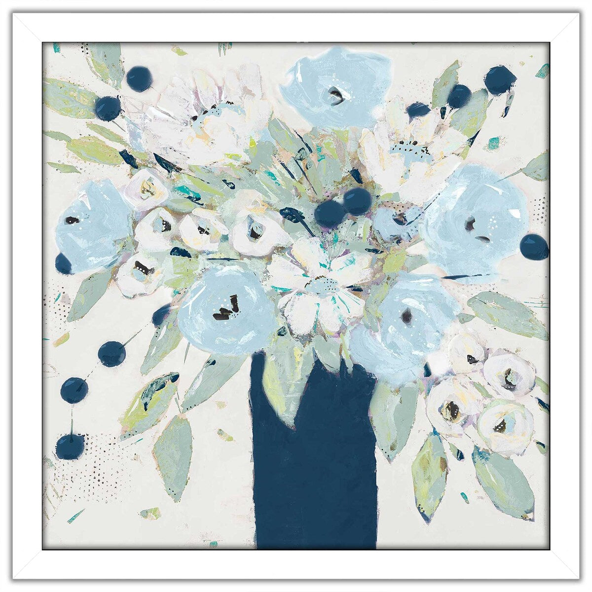Blue Bouquet Vase Print Acrylic Wall Art - Modern Floral Decor for Living Room, Bedroom & Office