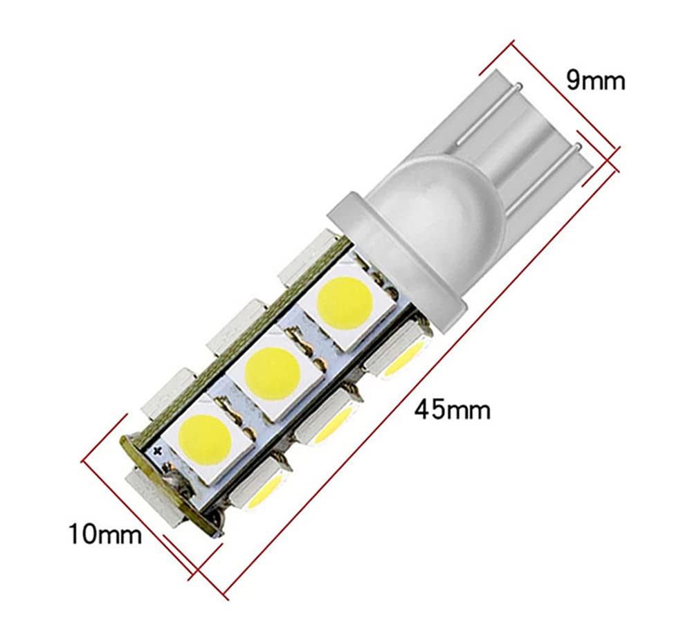 12-Pack Red LED Bulbs T10 T5 Low Voltage 12V AC/DC - Landscape Lighting, Deck, Stair Step Path Lights & Automotive RV Trailer Lights for Outdoor, Garden, Camper, and Vehicle Use