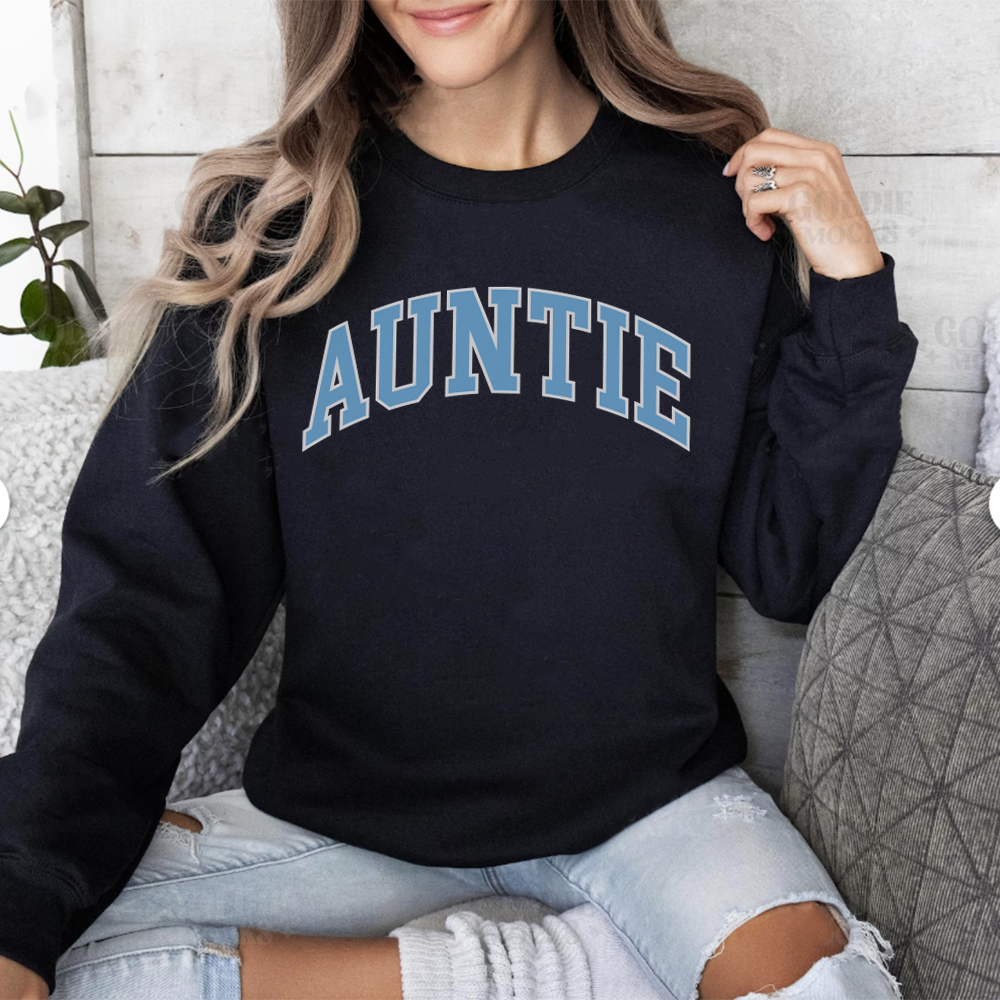 Auntie Essential Varsity Women's Sweatshirt - Comfortable Pullover Hoodie for Casual Wear, Gym & College Fashion