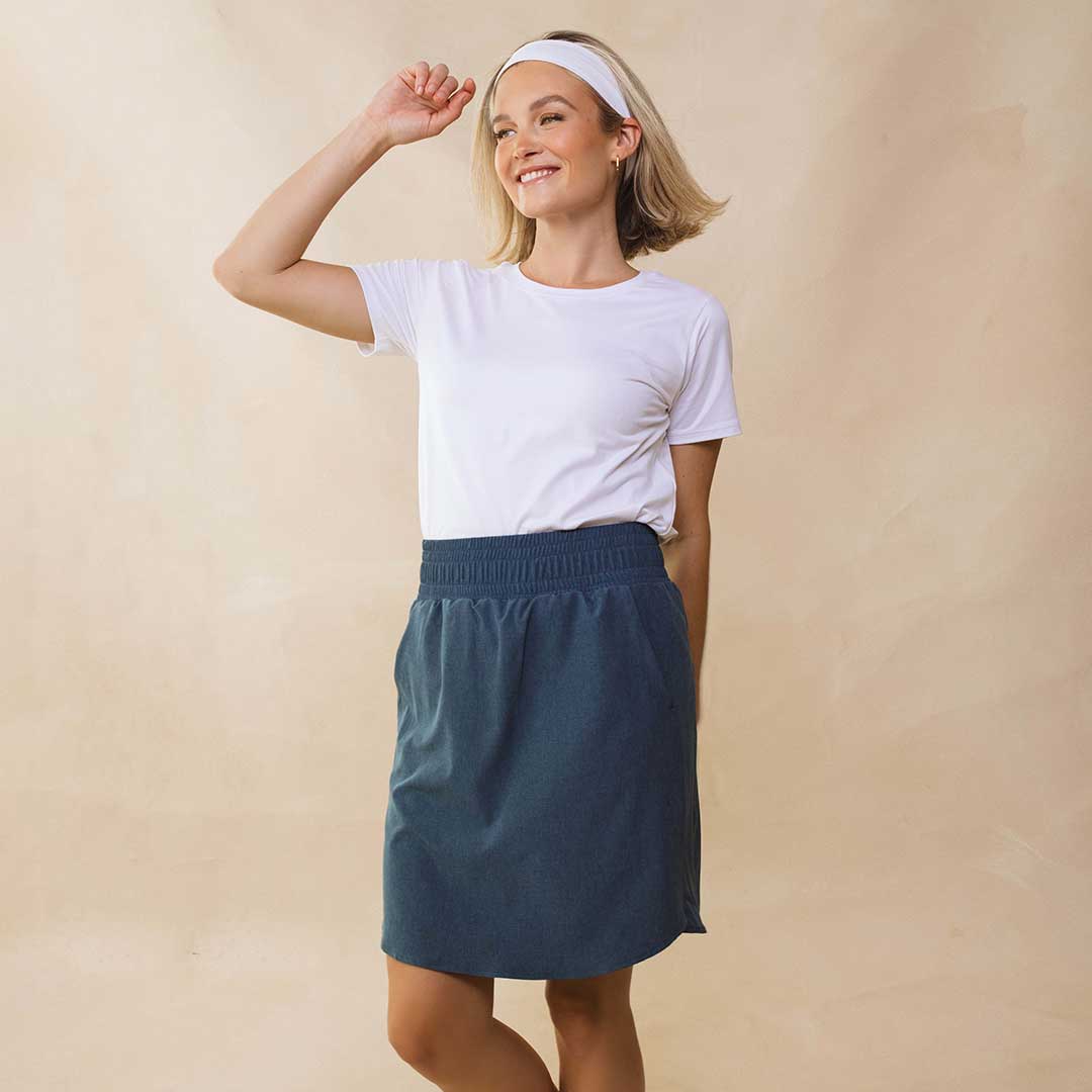 Stylish Dark Chambray Club Skirt for Women - Perfect for Night Out, Party & Casual Wear