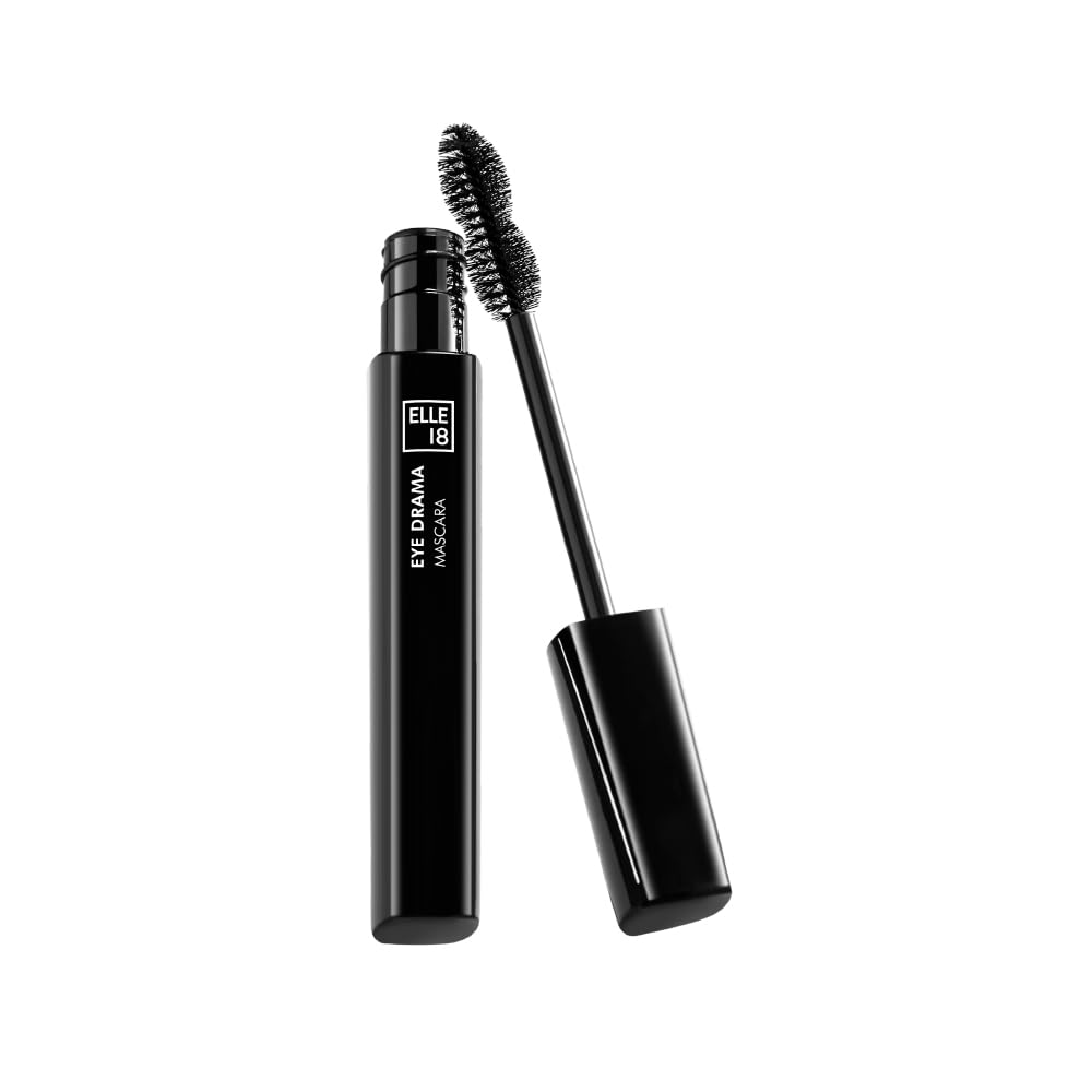 Elle18 Eyedrama Volumizing Mascara 11ml - Black Waterproof Lengthening Mascara for Dramatic Lashes | Perfect for Daytime Office Look & Night Out Makeup