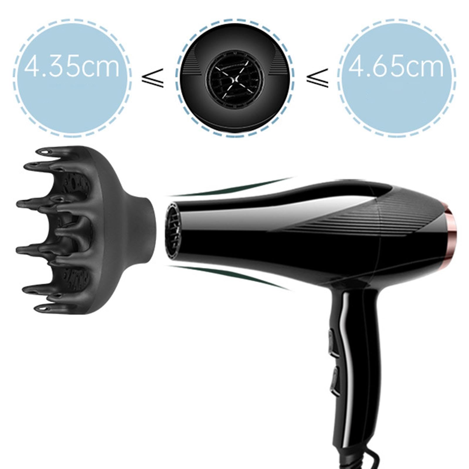 BNF Hair Dryer Diffuser Attachment for Fine, Thick, Curly & Frizzy Hair - Universal Fit for Most Hair Dryers | Reduce Frizz & Enhance Curls | Perfect for Home & Salon Styling