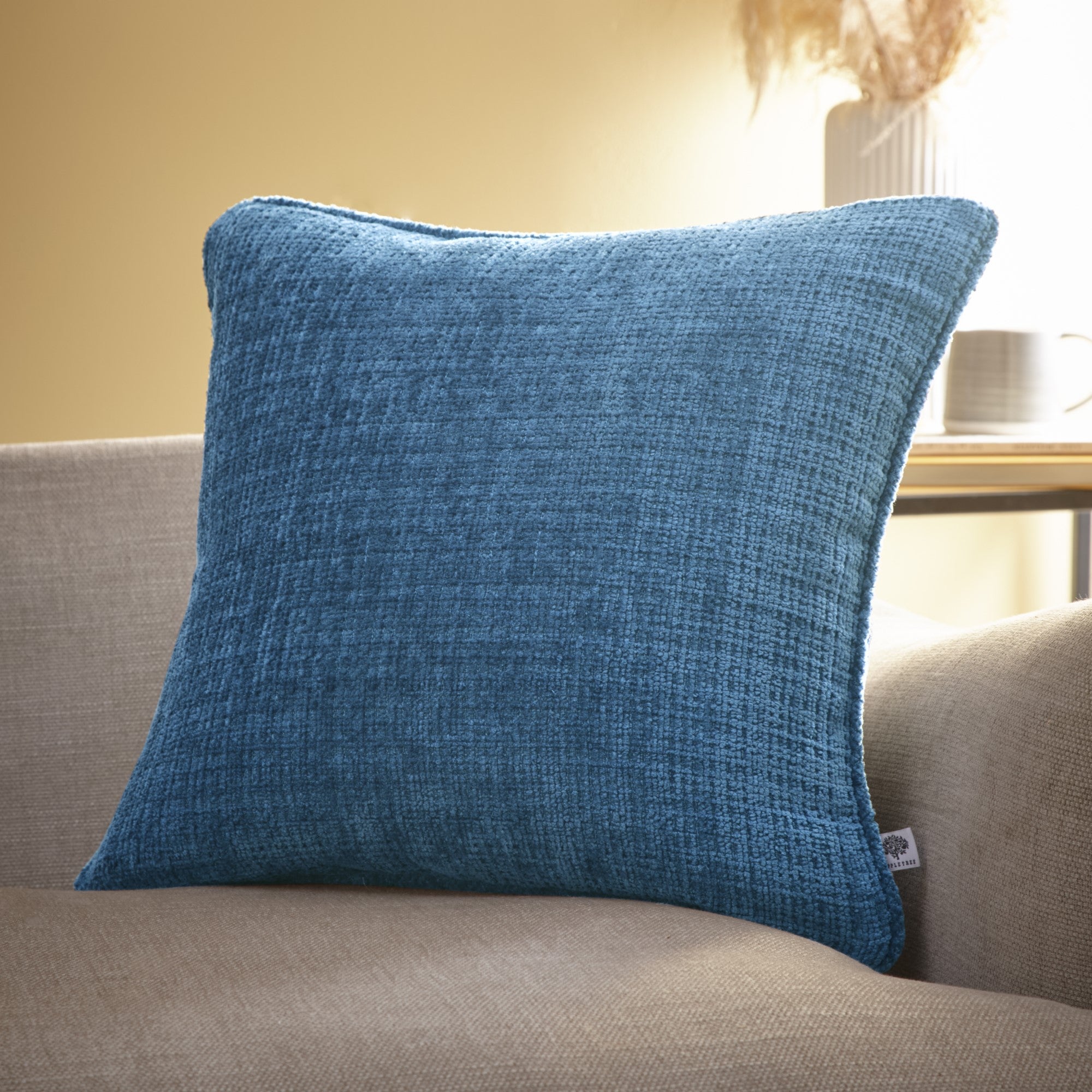 Appletree Loft Alba Cushion - Soft Teal Throw Pillow for Sofa, Bed & Home Decor - Cozy Living Room & Bedroom Accent Pillow