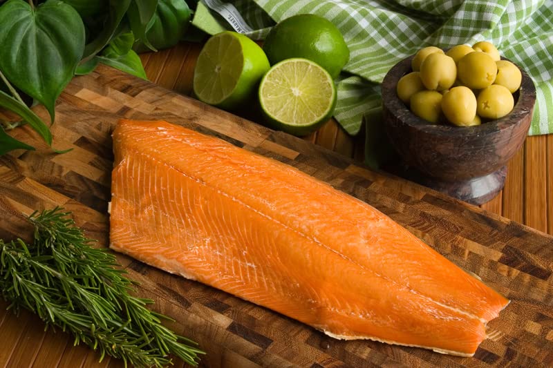 Smoked Sockeye Salmon Fillet 16oz - Alaska Smokehouse Gift Box for Gourmet Dining