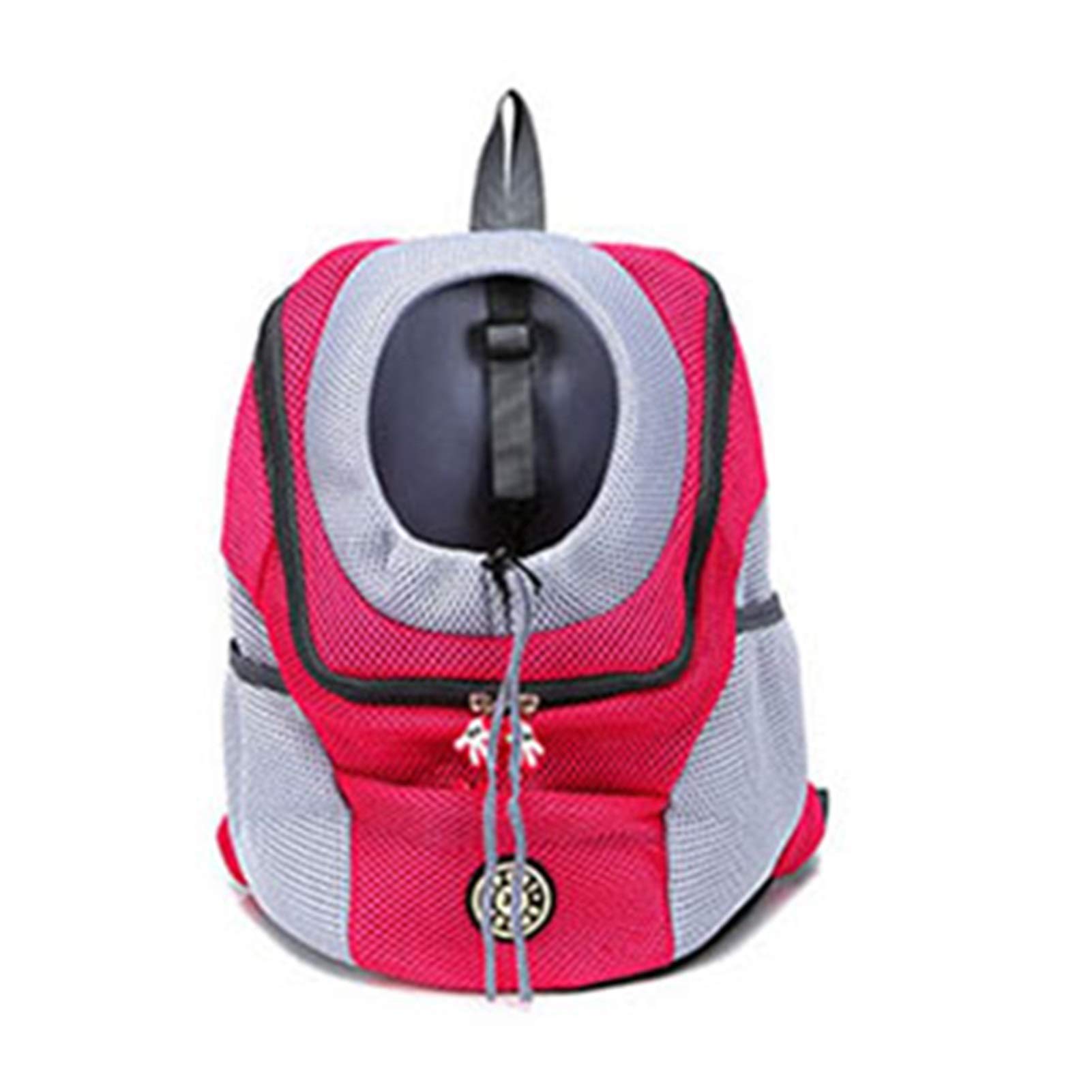Premium Pet Carrier Backpack - Double Shoulder Adjustable Travel Bag for Small Dogs & Cats, Breathable Mesh Design, Portable Outdoor Hiking & Airline Approved (Red, 30x34x16cm) - Perfect for Travel, Hiking, Shopping & Daily Commute