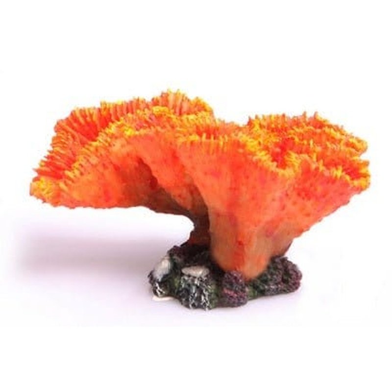 Aqua One Copi Coral Euphyllia Orange 14.5 x 7.5 x 8cm - Vibrant Saltwater Coral for Reef Aquariums & Marine Tank Decor