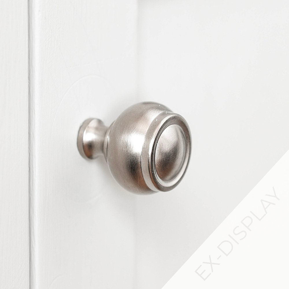 Satin Nickel Ovolo Cabinet Knobs - Pack of 10, Vintage Style Drawer Pulls for Kitchen & Bathroom Cabinets, Dressers, Furniture Hardware - Perfect for Home Renovation & DIY Projects