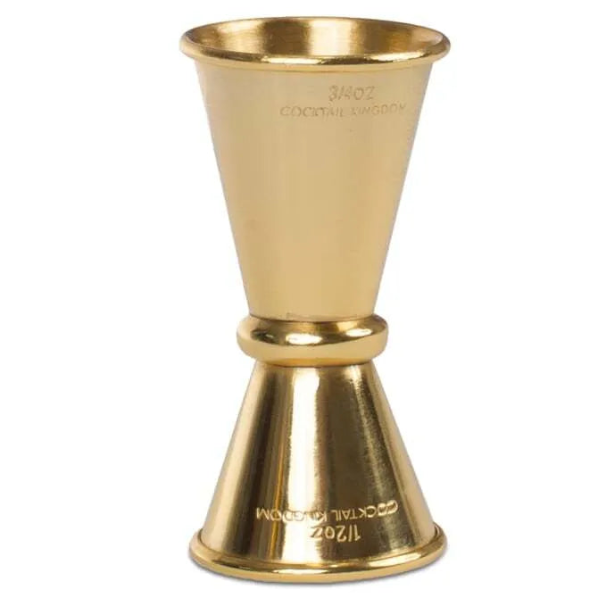 Premium Cocktail Jigger 1/2 oz & 3/4 oz Dual Measuring Cup - Professional Bar Tools for Mixing Cocktails, Bartending & Home Entertaining