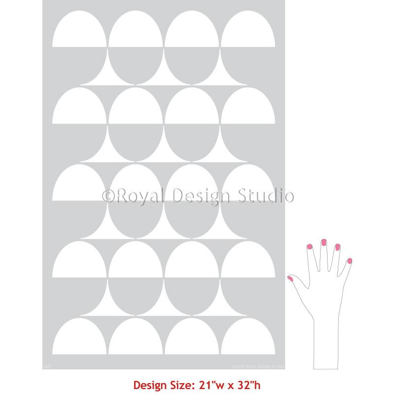 Intuition Modern Wall Stencil - Reusable DIY Painting Template for Home Decor, Geometric Patterns, Wall Art | Perfect for Bedroom, Living Room & Nursery Accent Walls