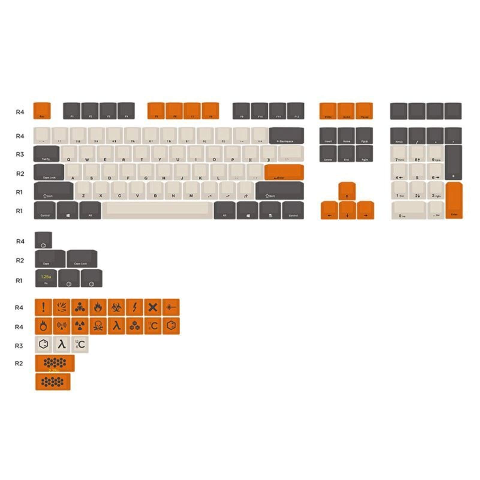 YEZIL 104+21 Key PBT Mechanical Keyboard Keycaps - Carbon Fiber Engraved Keycaps for Custom Gaming & Typing (Color: 2) | Perfect for PC, Mac, Office & Gaming Setup