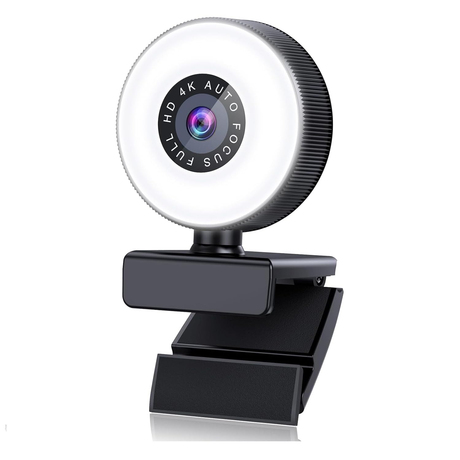 Greethga 1080P HD USB Webcam with Built-in Microphone & Adjustable Ring Light - Perfect for Zoom Meetings, Online Classes, Video Conferencing on Desktop & Laptop