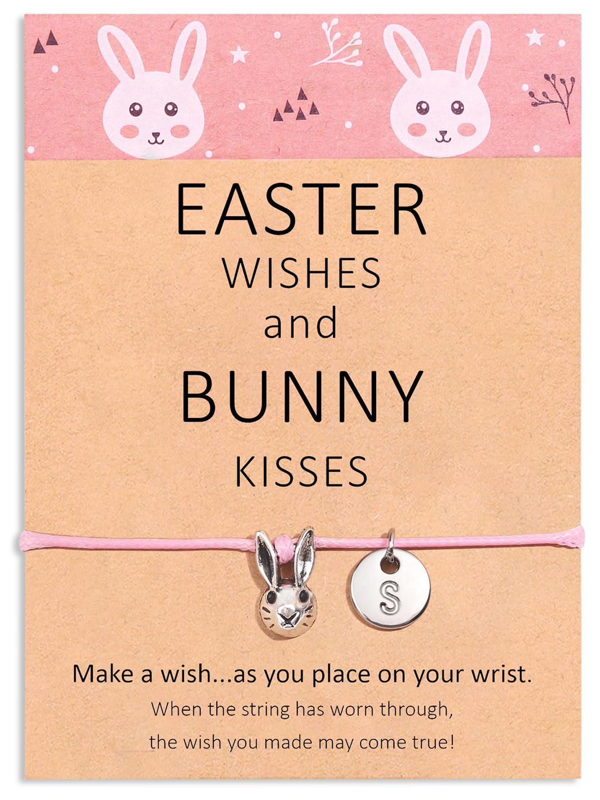 Personalized Christian Easter Bracelet for Girls, Women & Teens - First Communion Gift with Bunny Charm & Card - Ideal for Daughter, Granddaughter, Niece & Friends - Perfect for Easter Sunday, Church Events & Special Occasions