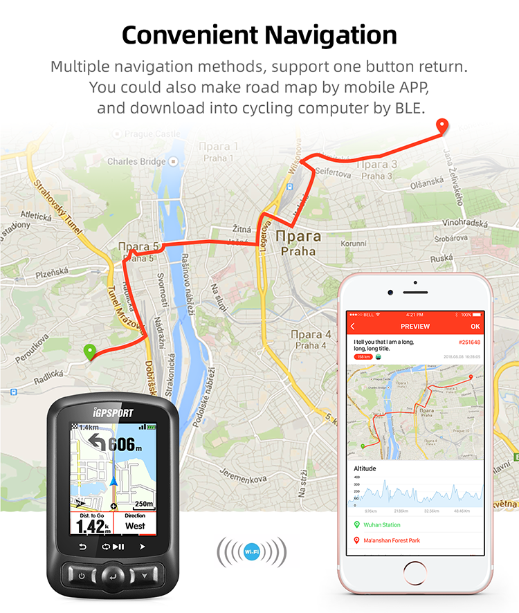 iGPSPORT iGS620 Wireless GPS Bike Computer with Heart Rate Monitor - Cycling Speed, Distance & Cadence Tracker for Road & Mountain Biking