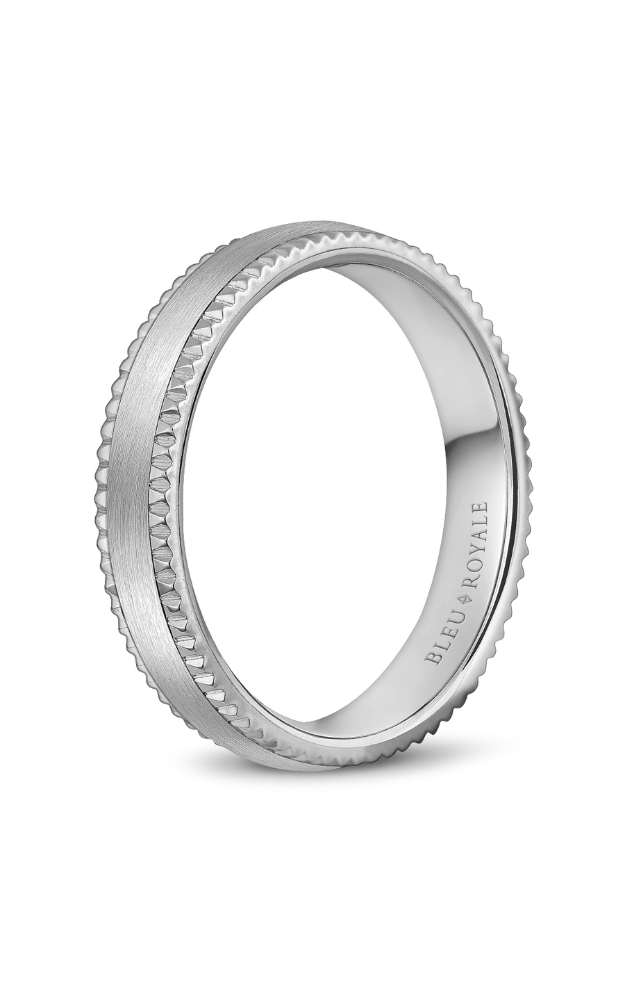Bleu Royale Men's Wedding Band RYL 031W45 - 14K White Gold Classic Ring for Grooms & Engagement - Perfect for Weddings, Anniversaries & Special Occasions