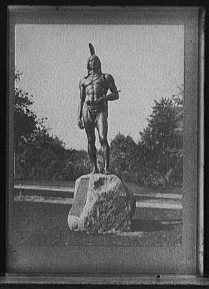 Massasoit Wampanoag Indian Chief Sculpture Statue - Handcrafted Plymouth Massachusetts 1921 Replica - Home Decor, Office Display & Historical Gift