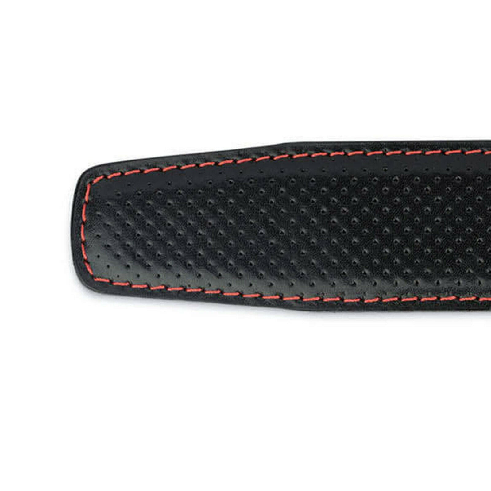 Dunhill Perforated Replacement Black Belt Strap - 35mm Genuine Leather Red - Perfect for Business Attire & Formal Occasions