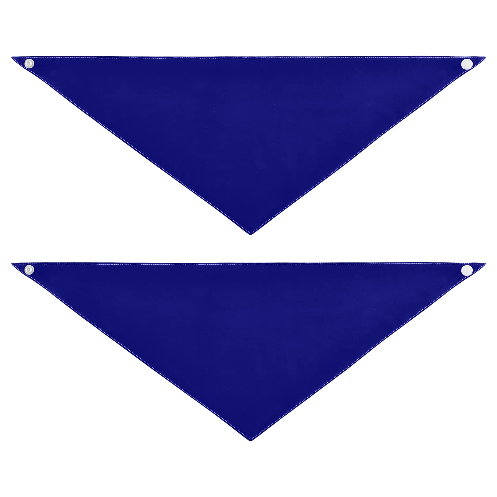2 Pack Navy Blue Milk Silk Dog Bandanas with Snap Buttons - Adjustable Pet Scarf for Small to Large Dogs & Cats - Holiday Pet Accessories & Decor for Parties, Halloween, Christmas & Daily Wear