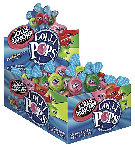 JOLLY RANCHER Assorted Flavor Lollipops - 100 Count Bulk Halloween Candy for Trick or Treat, Party Favors & Office Snacks