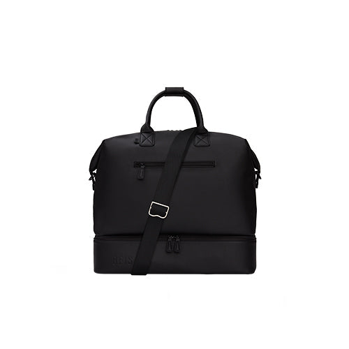 Premium Black Weekender Bag - Stylish & Durable Travel Duffel for Weekend Getaways, Gym, or Business Trips