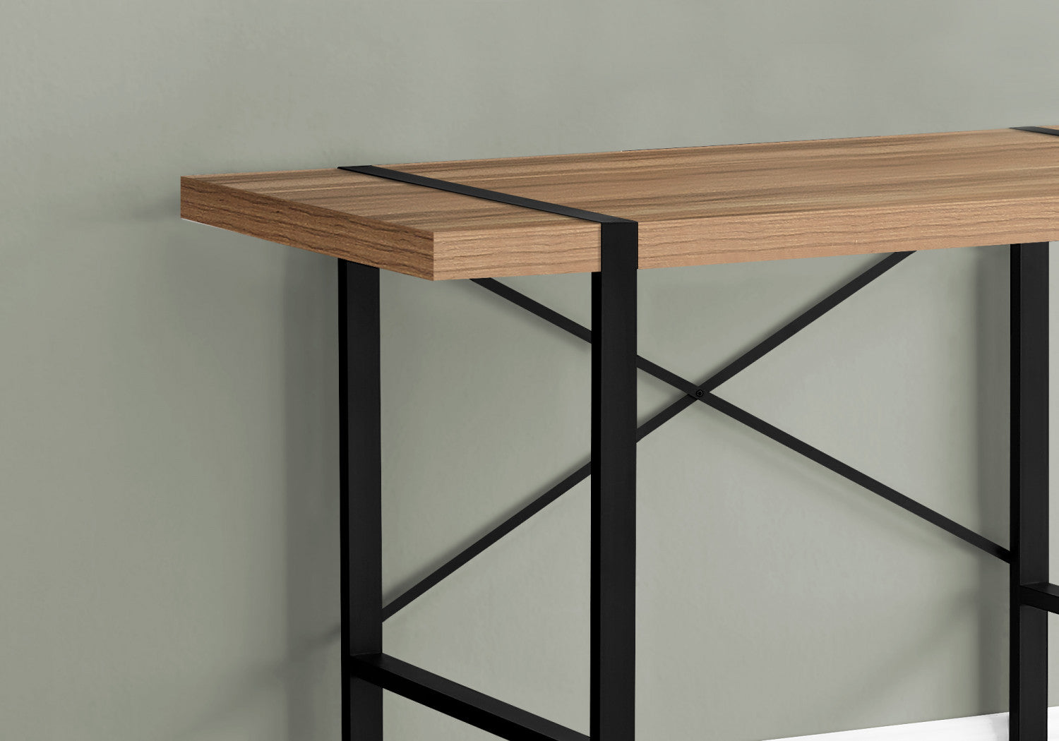 Dray Desk - Modern Brown Wooden Writing Desk for Home Office | Study, Work, and Remote Learning Workspace Solution