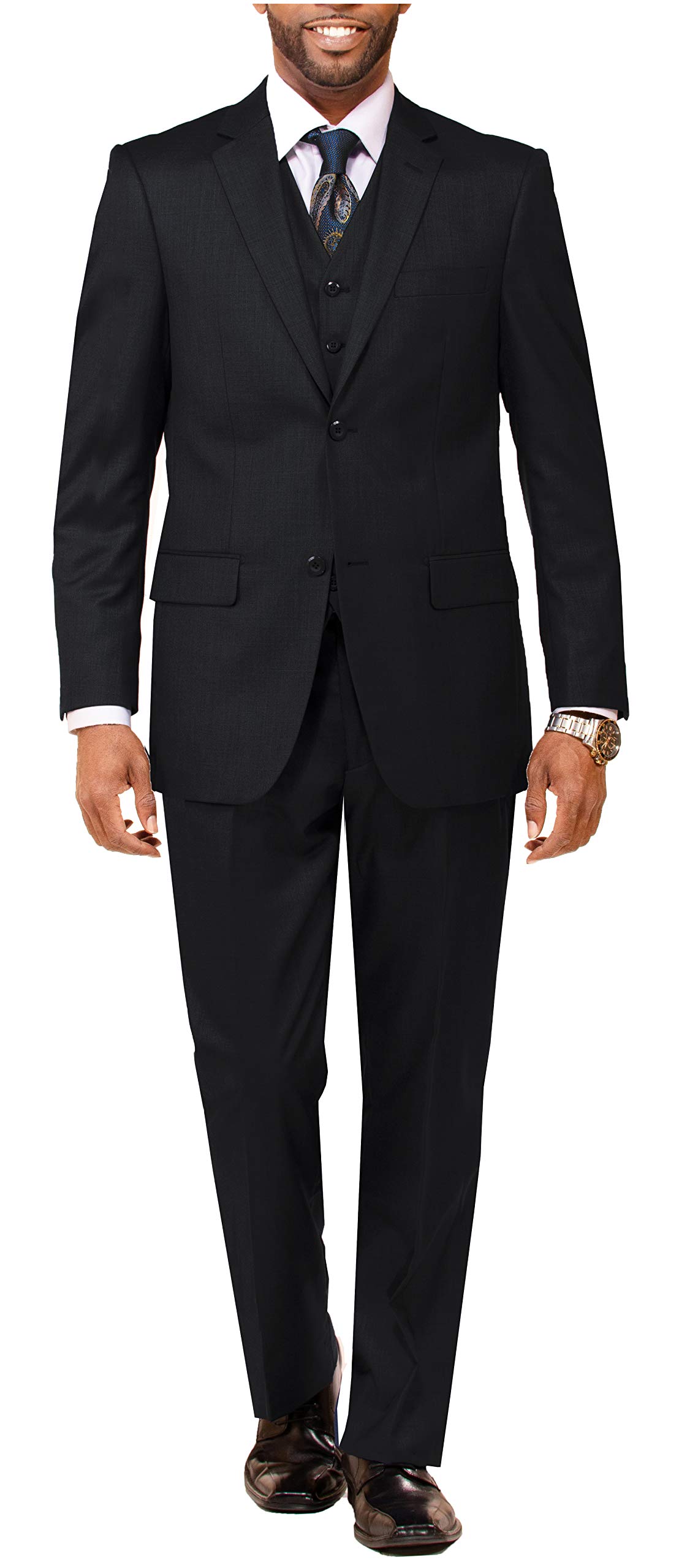 Classic Fit Men's Suit | 2 & 3 Piece Formal Suits for Wedding, Business & Special Occasions | Big & Tall Sizes | Regular Fit for Comfort