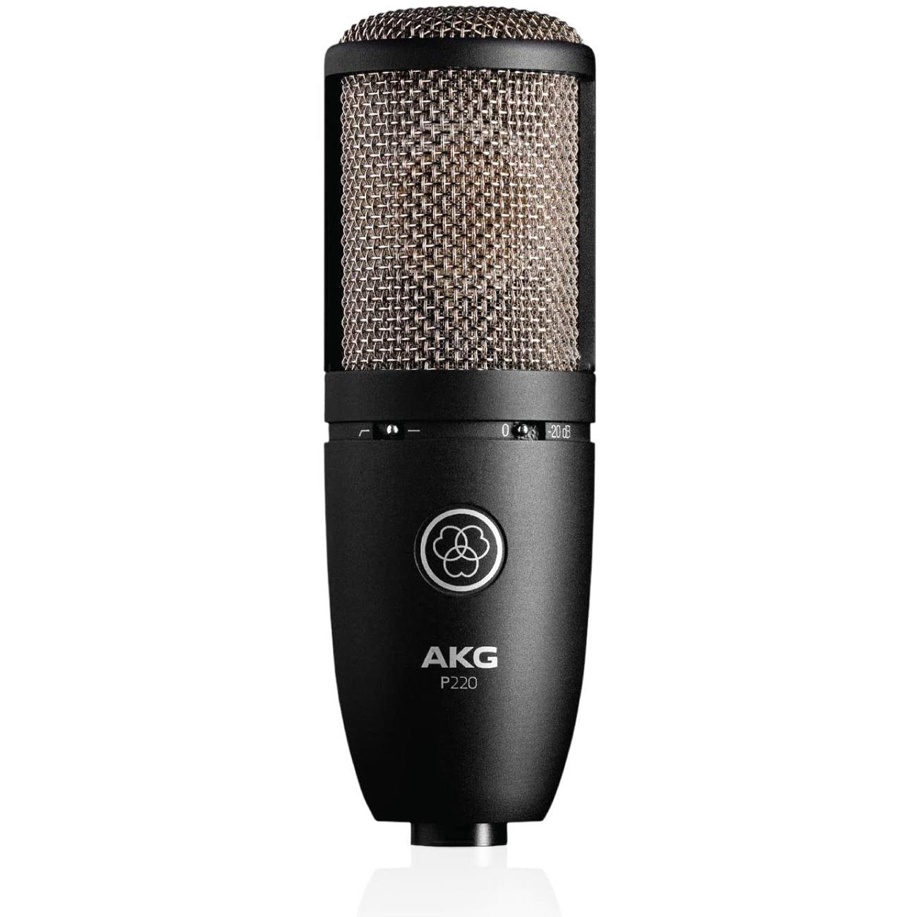 AKG P220 Professional Vocal Condenser Microphone for Studio Recording, Podcasting & Live Performance - Premium Cardioid Mic (Model 3101H00420) - Perfect for Home Studios, Voice Overs & Music Production