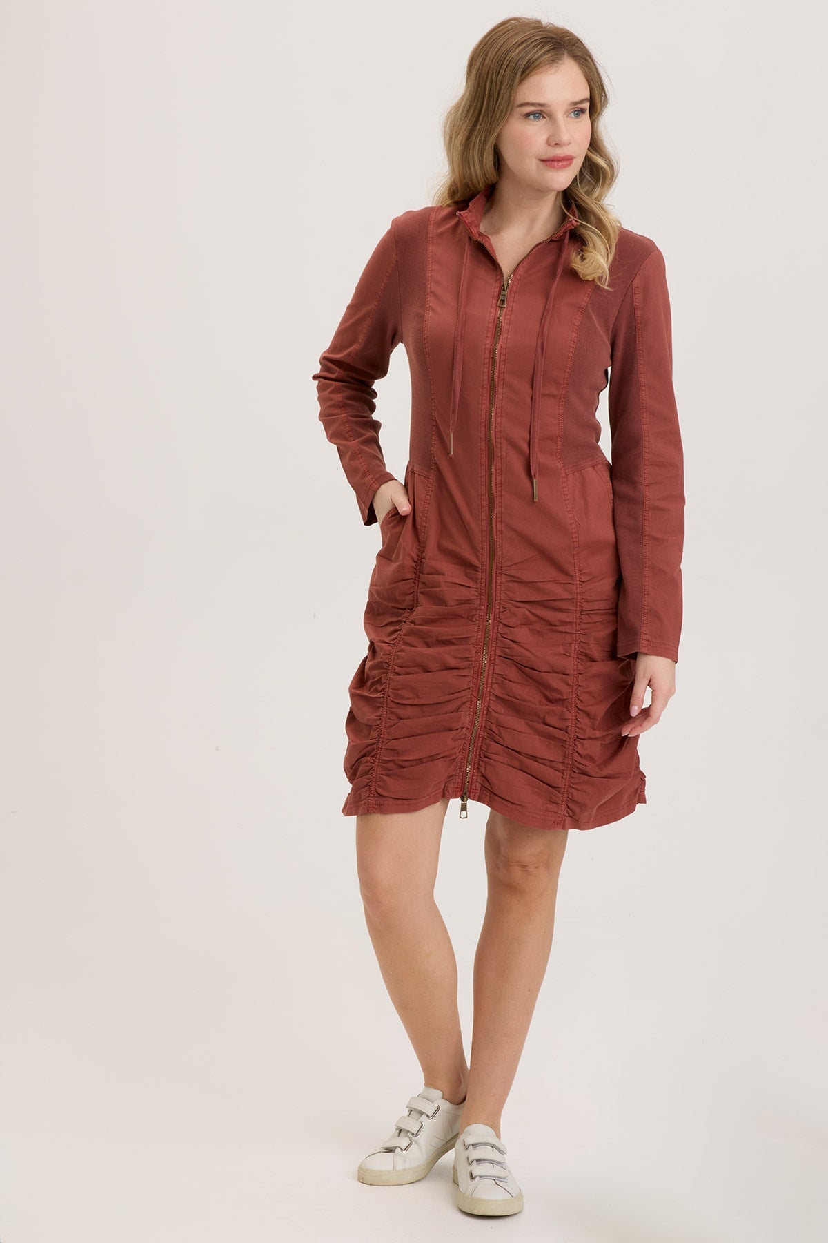Stylish Fiore Jacket Dress for Women - Elegant Long Sleeve Wrap Coat with Belt - Perfect for Office, Date Night & Fall Fashion
