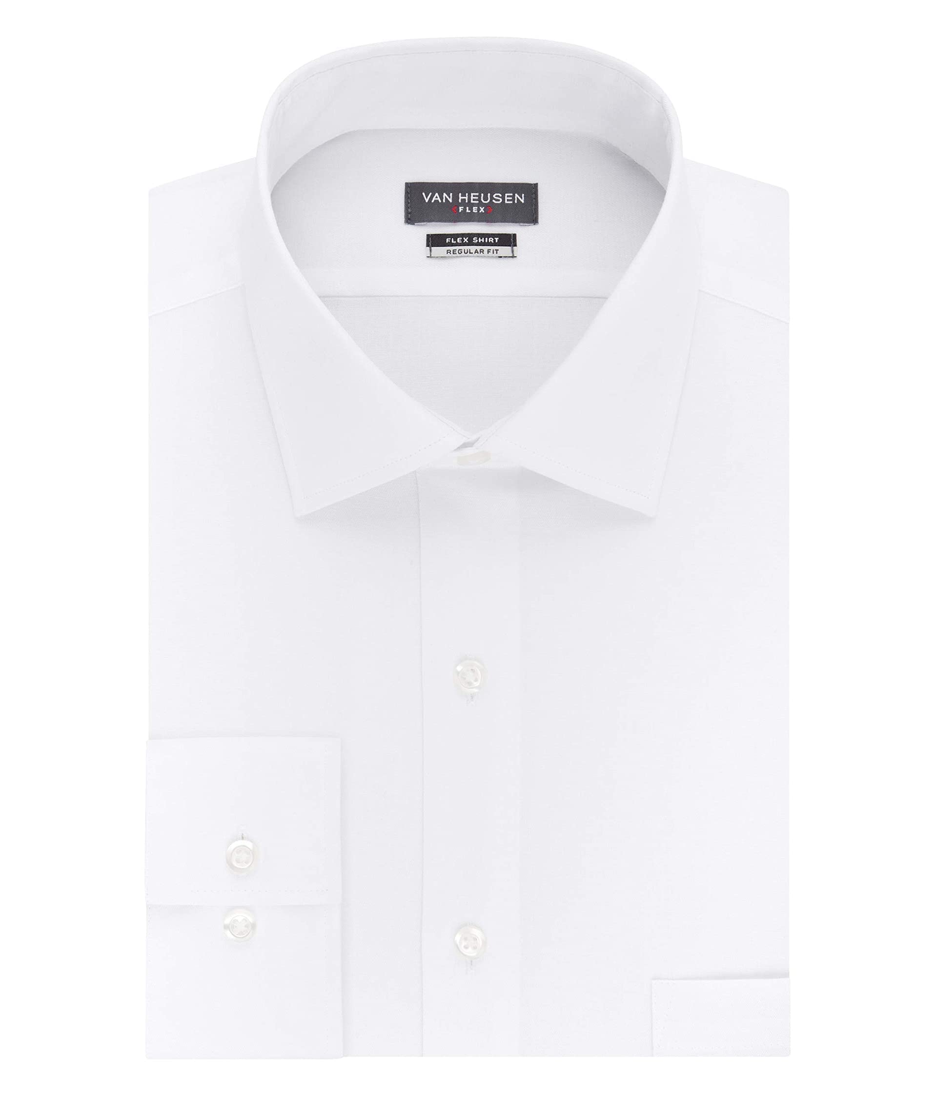 Van Heusen Men's Regular Fit Flex Collar Stretch Dress Shirt - Comfortable Business & Office Wear for Professional Occasions