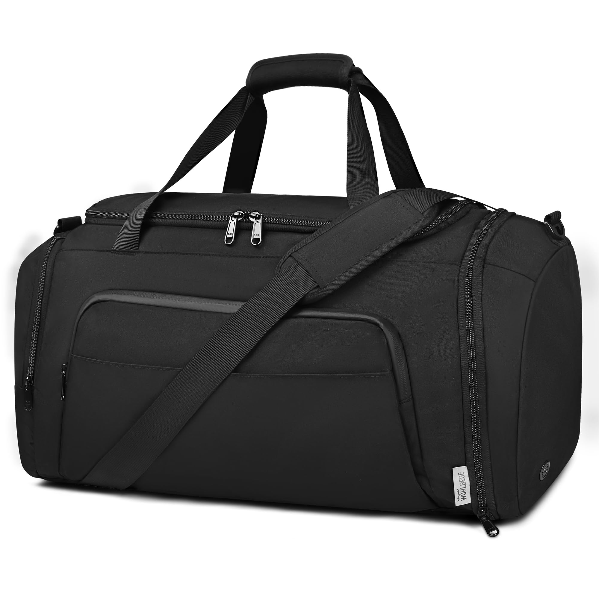 **Men's Travel Duffle Bag with Shoe Compartment & Wet Pocket - Carry On Luggage with Luggage Sleeve - Perfect for Gym, Overnight Trips & Weekend Getaways**
