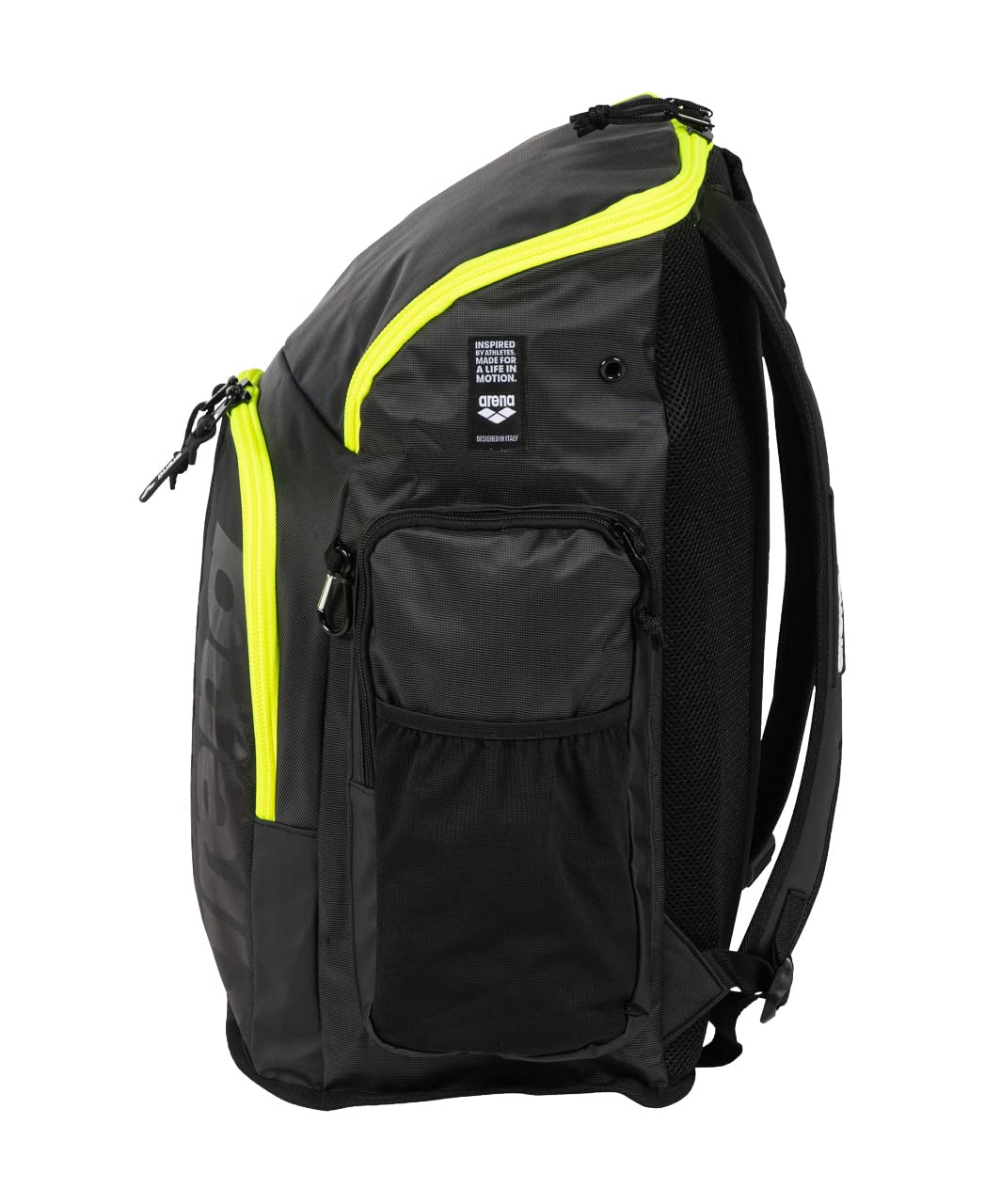 **Arena Spiky III 45L Waterproof Swim Backpack – Large Sports Gym Rucksack for Swimming Athletes – Durable Training Gear Equipment for Men & Women – Dark Smoke/Neon Yellow – Perfect for Pool, Gym & Travel**
