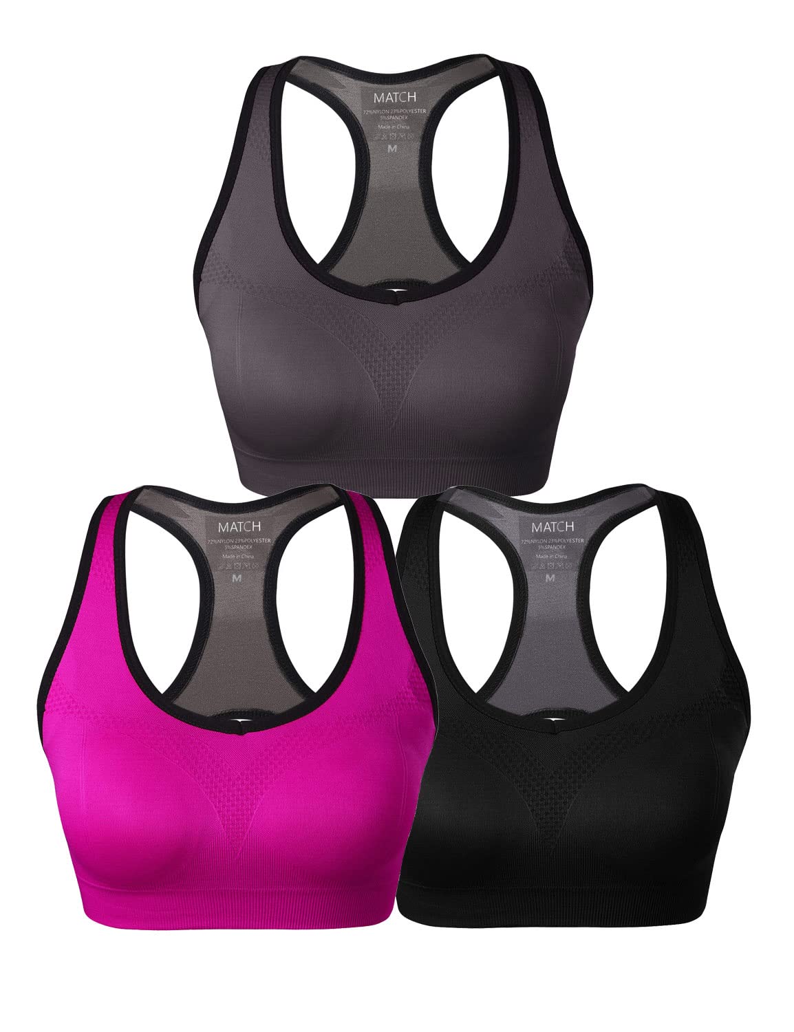 Women's Seamless Padded Racerback Sports Bras - Breathable Workout Tops for Yoga, Gym, Running & Fitness | Perfect for High-Impact Activities & Active Lifestyles